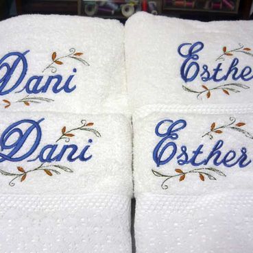 Bordados para toallas y lencería